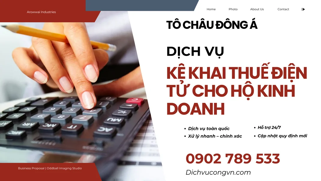 Dịch vụ kê khai thuế điện tử cho hộ kinh doanh