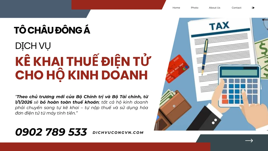 Dịch vụ kê khai thuế điện tử cho hộ kinh doanh
