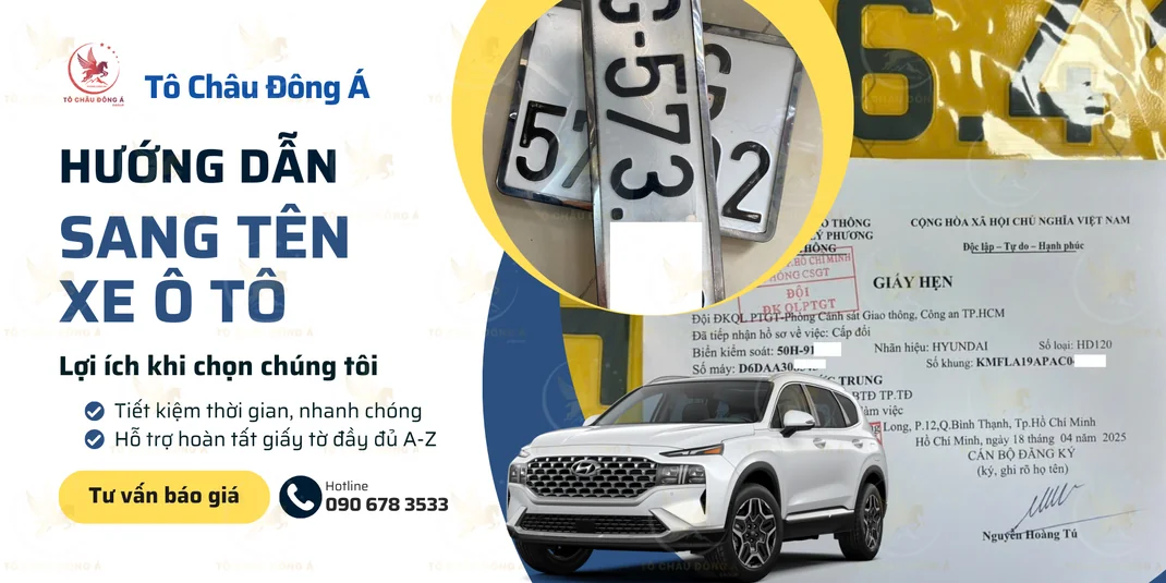 Dịch vụ sang tên xe ô tô tại Tây Ninh uy tín giá rẻ