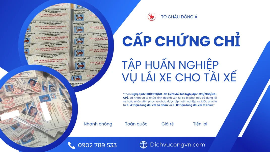 Tô Châu Đông Á làm thẻ tập huấn nghiệp vụ lái xe