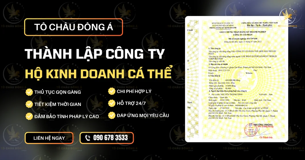 Thành lập công ty, hộ kinh doanh cá thể