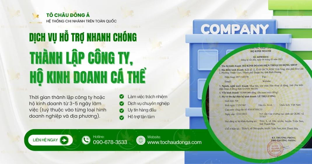 Quy trình thành lập công ty, hộ kinh doanh cá thể tại Đà Nẵng