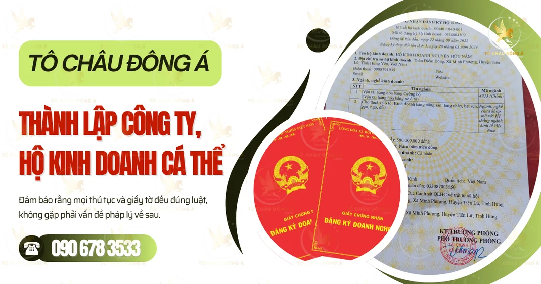 Thủ tục thành lập công ty, hộ kinh doanh cá thể tại Hà Nội