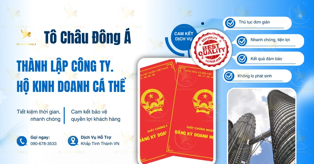 Thành lập công ty, hộ kinh doanh cá thể tại Hồ Chí Minh giá rẻ