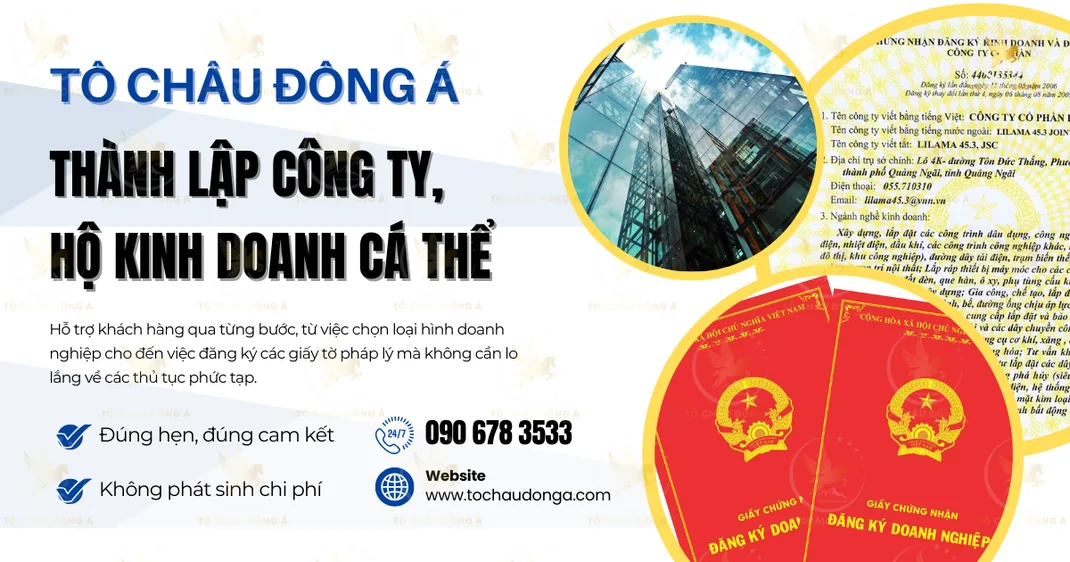 Thành lập công ty, hộ kinh doanh cá thể