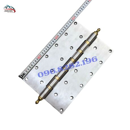 Bản Lề Inox 304 Cỡ Lớn 36cm Chóp Đồng Thau Cho Cửa Gỗ Dày