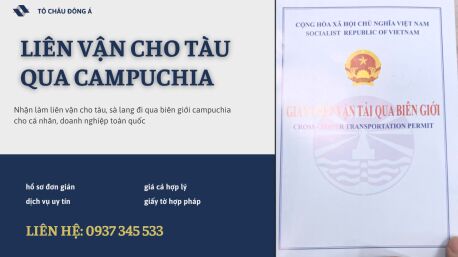 Cấp liên vận cho sà lang chở hàng qua campuchia tại Ninh Bình