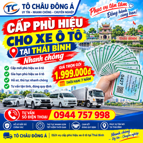  cấp phù hiệu cho xe ô tô tại Thái Bình nhanh chóng