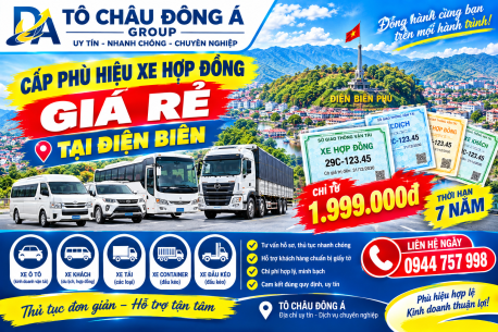 cấp phù hiệu xe hợp đồng giá rẻ tại Điện Biên