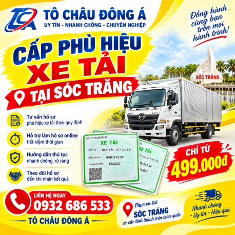  CẤP PHÙ HIỆU XE TẢI TẠI SÓC TRĂNG