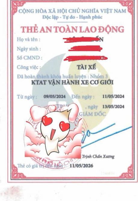 Cấp thẻ an toàn lao động nhanh chóng, giá sốc chỉ 350k tại Vũng Tàu