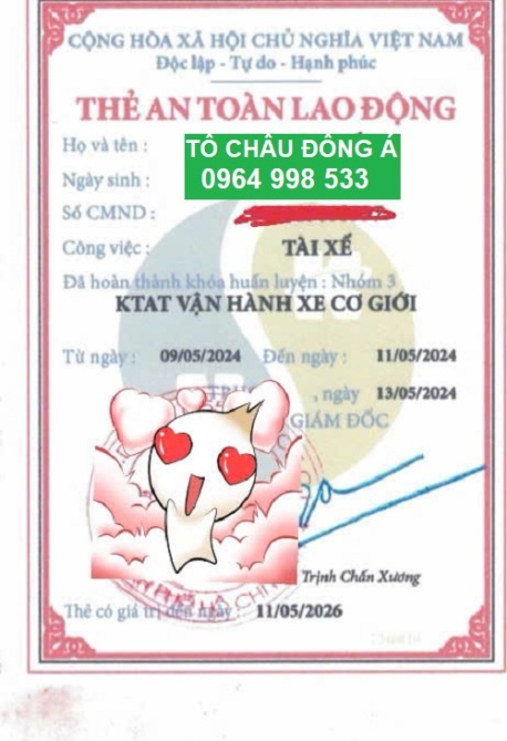 Cấp thẻ an toàn lao động tại Bà Rịa - Vũng Tàu giá rẻ uy tín