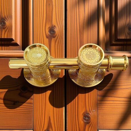 Chốt Cửa Gỗ Truyền Thống Bằng Đồng – Bộ Then Cài Trang Trí Nhà Gỗ Cổ