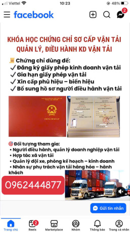 CHỨNG CHỈ SƠ CẤP ĐIỀU HÀNH VẬN TẢI