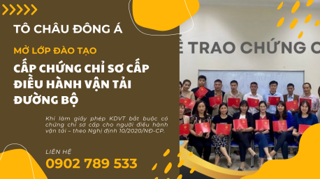 Chứng chỉ sơ cấp vận tải – Yêu cầu bắt buộc khi xin giấy phép con vận tải