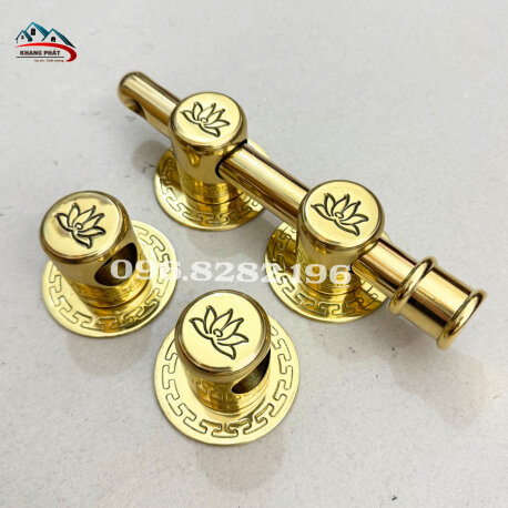 Chùy đồng cài then hoa sen - Khóa cửa Khang Phát