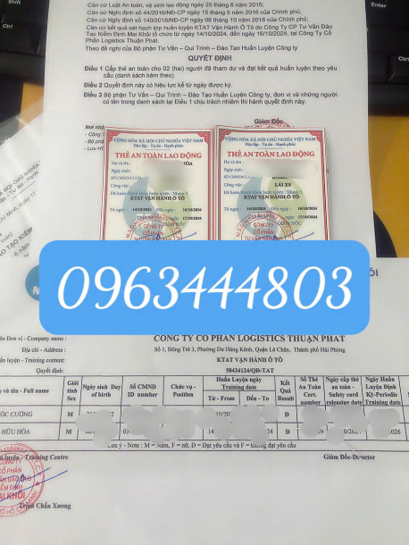 Có dịch vụ cấp thẻ An Toàn Lao động nhóm 3 tại tỉnh Cao Bằng