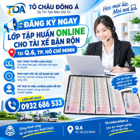 Làm thẻ tập huấn nghiệp vụ tài xế uy tín Q6, TP HCM