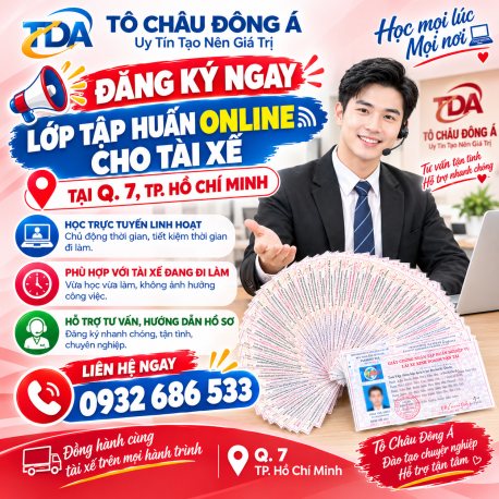  CẤP THẺ TẬP HUẤN LÁI XE CHO TÀI XẾ TẠI Q. 7, TP.HCM