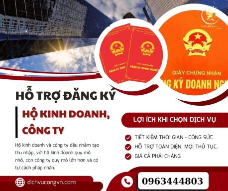 Đăng ký thành lập hộ kinh doanh cá thể dịch vụ online ở Đông Anh Hà Nội