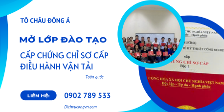 Đào tạo bằng sơ cấp vận tải để làm giấy phép vận tải Cần Thơ