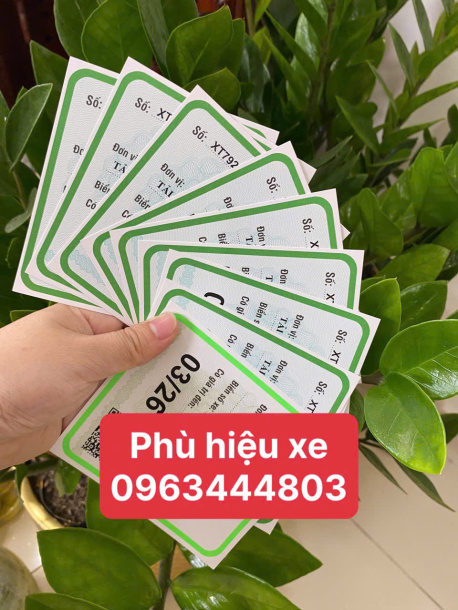 Dầu Tiếng Bình Dương làm tem phù hiệu xe ô tô nhanh trong 2 ngày