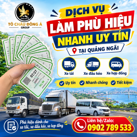 Dịch vụ cấp phù hiệu công ty NHANH ở Quảng Ngãi