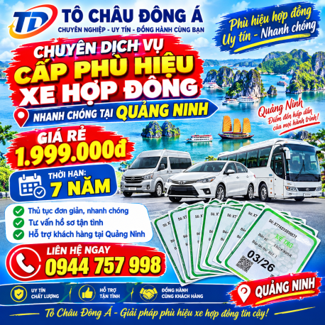 Dịch vụ cấp phù hiệu xe hợp đồng nhanh chóng tại Quảng Ninh