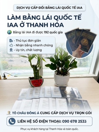 Dịch vụ đổi bằng lái quốc tế IAA tại Thanh Hóa uy tín