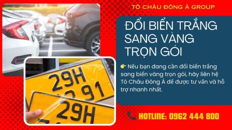 Dịch vụ đổi biển vàng xe ô tô nhanh chóng tại Tuyên Quang