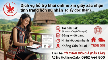 Dịch Vụ Khai Online Xin Giấy Độc Thân Tại Đắk Lắk