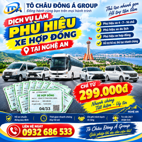 Dịch vụ làm phù hiệu xe hợp đồng tại Nghệ An