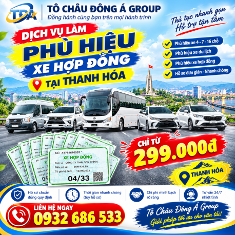 Dịch vụ làm phù hiệu xe hợp đồng tại Thanh Hóa