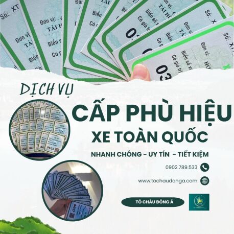 DỊCH VỤ LÀM PHÙ HIỆU XE TOÀN QUỐC TRỌN GÓI – NHANH CHÓNG