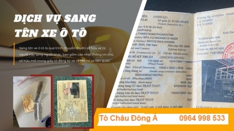 Dịch vụ sang tên xe tại Khánh Hòa chi phí cực rẻ