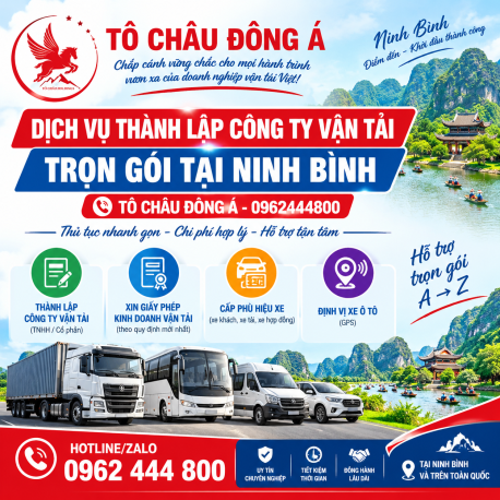 Dịch Vụ Thành Lập Công Ty Vận Tải Trọn Gói Tại Ninh Bình