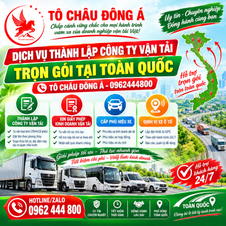Dịch Vụ Thành Lập Công Ty Vận Tải Trọn Gói Trên Toàn Quốc