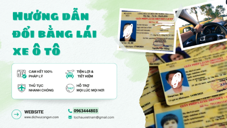 Đổi bằng, Gia hạn bằng lái ô tô trực tiếp tại Đông Anh Hà Nội