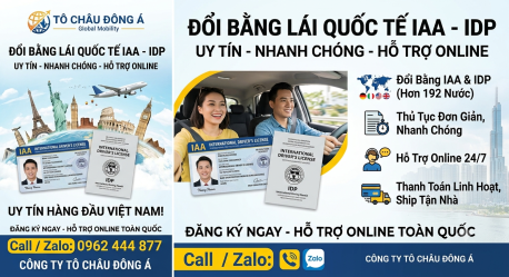 ĐỔI BẰNG LÁI QUỐC TẾ IAA TẠI ĐÀ NẴNG