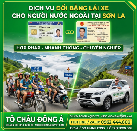Đổi Bằng Lái Xe Cho Người Nước Ngoài Tại Sơn La Nhanh Chóng