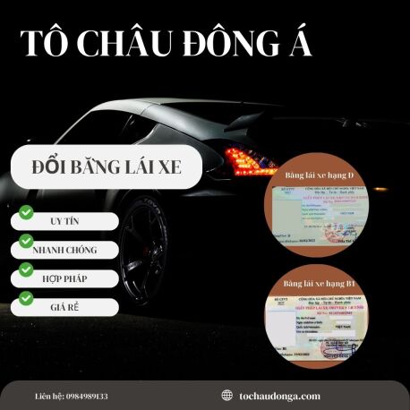 Đổi bằng lái xe nhanh chóng, không rườm rà, trọn gói.