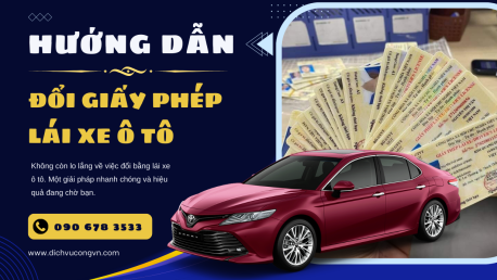 Đổi bằng lái xe ô tô Tuyên Quang giá cực sốc