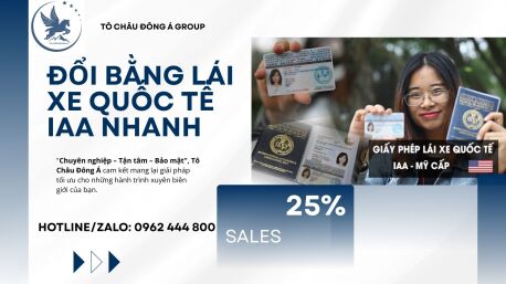 Đổi Bằng Lái Xe Quốc Tế IAA Tại Vĩnh Long Giá Rẻ