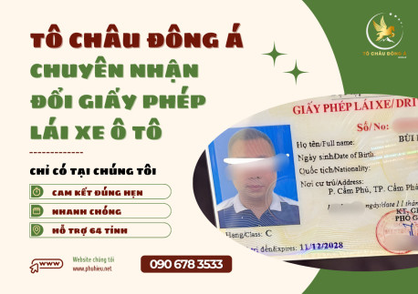 Đổi giấy phép lái xe giá sốc tại Ninh Bình