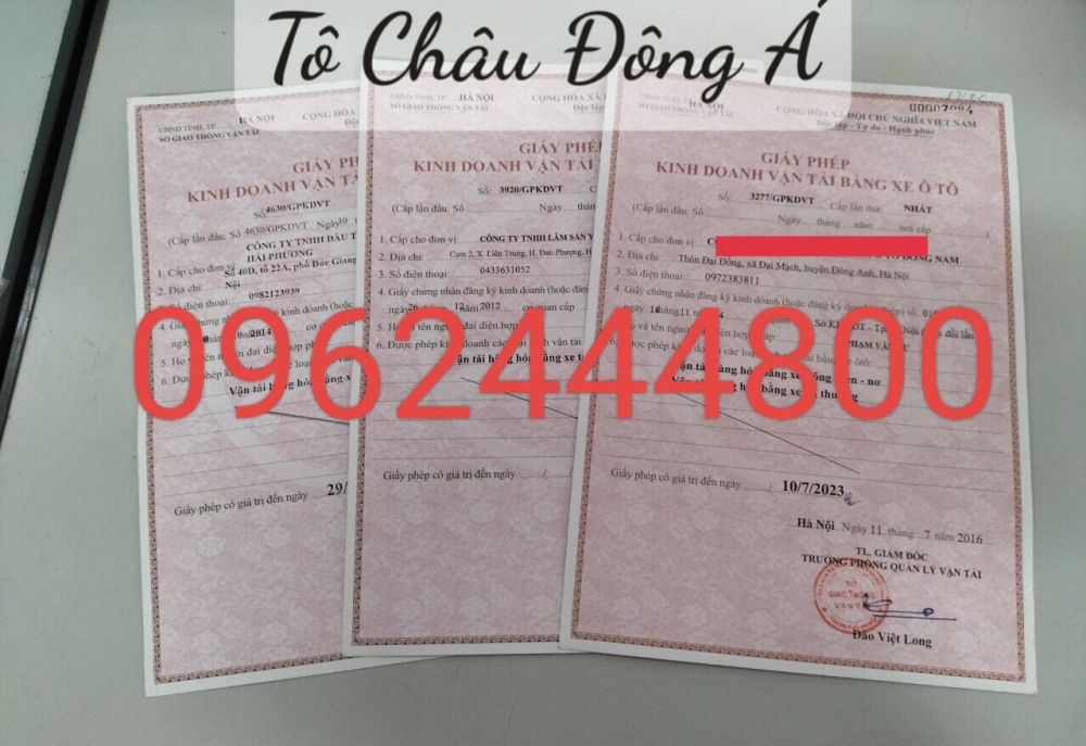 Địa chỉ tin cậy làm giấy phép kinh doanh vận tải tại Quảng Ninh