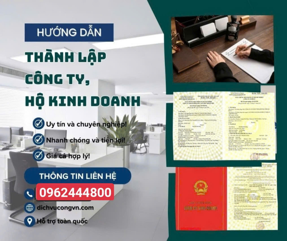Dịch vụ thành lập doanh nghiệp nhanh chóng, giá rẻ tại Hà Nam