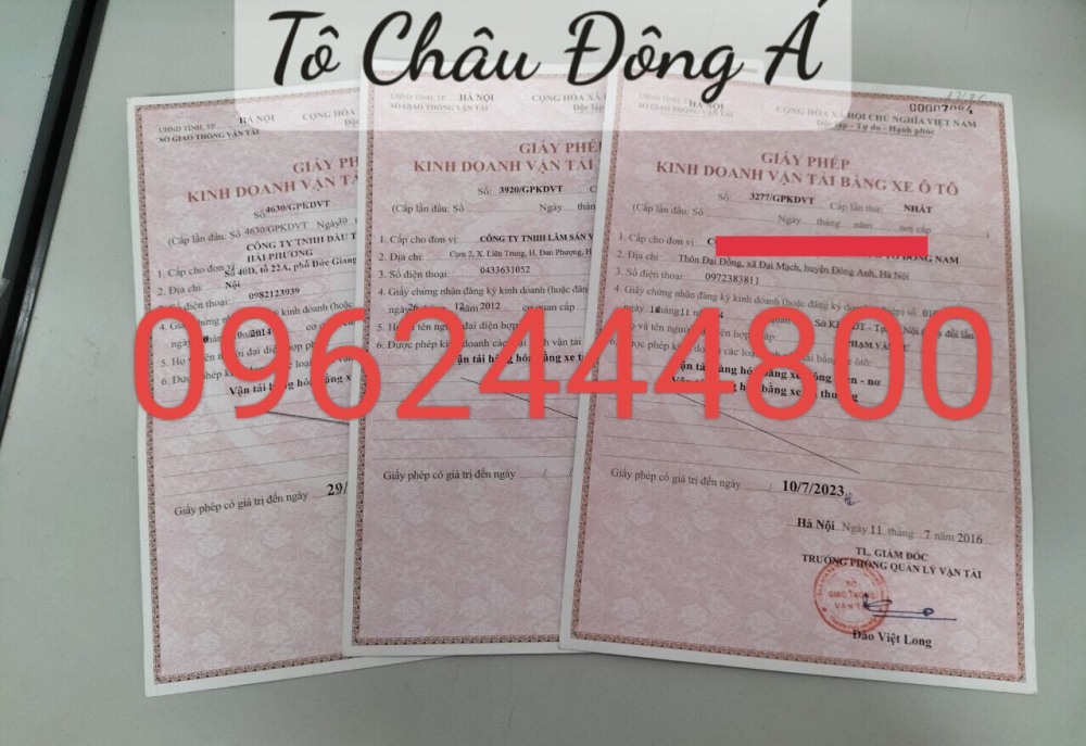 Đơn vị làm giấy phép kinh doanh vận tải nhanh nhất tại Vĩnh Phúc
