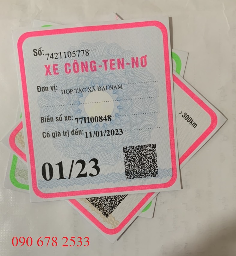 Làm phù hiệu xe tải giá sốc tại Quảng Ngãi