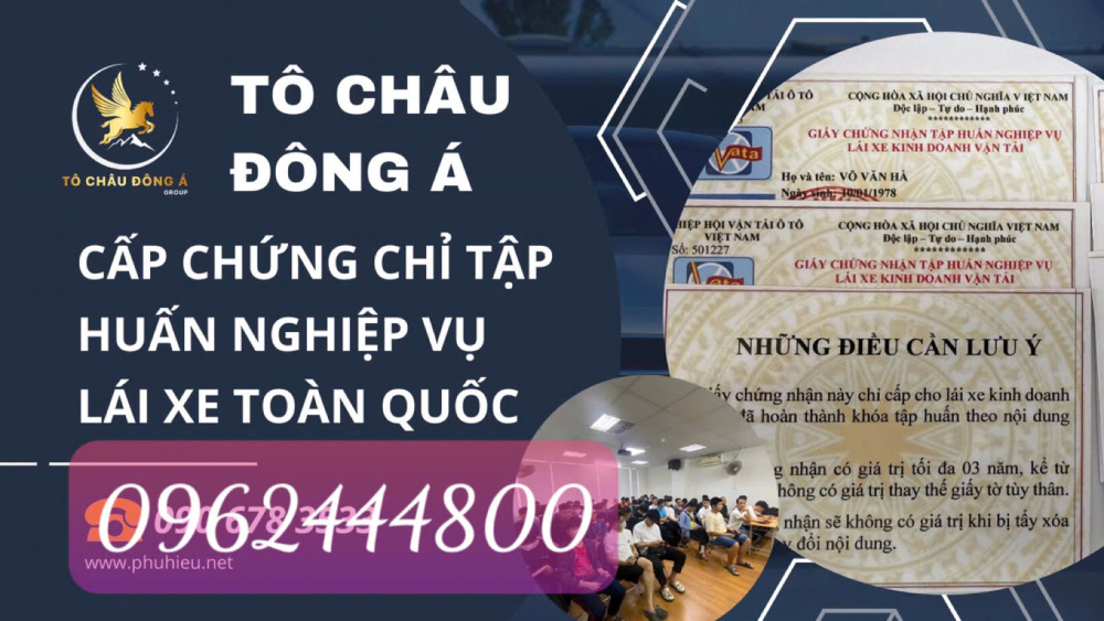 Mua chứng chỉ tập huấn nghiệp vụ tài xế uy tín, trọn gói tại Bình Thuận