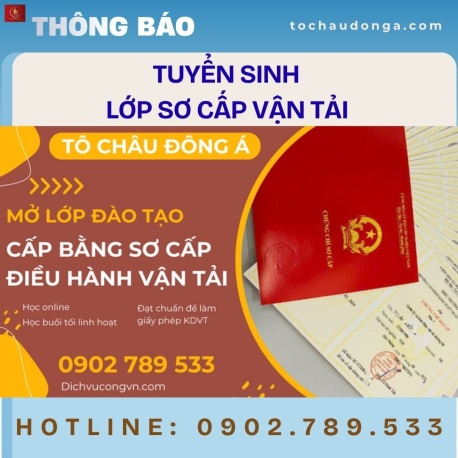 Học chứng chỉ sơ cấp vận tải ở Nghệ An